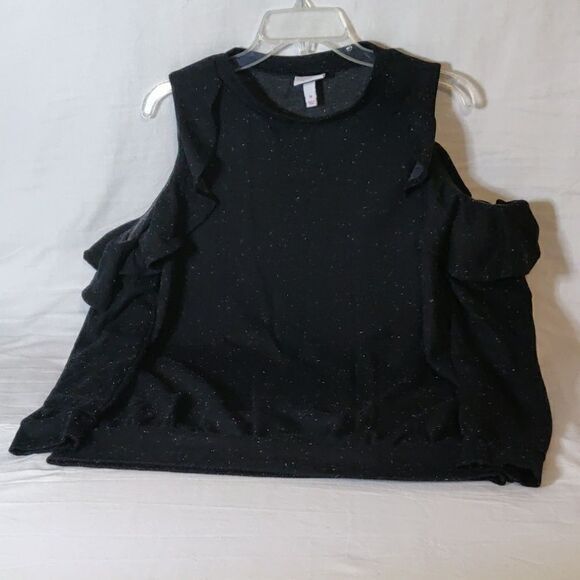 Isabel Cold Shoulder Black & White Blouse‎ - Picture 1 of 5